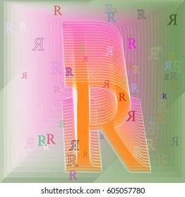Alphabet R icon idea