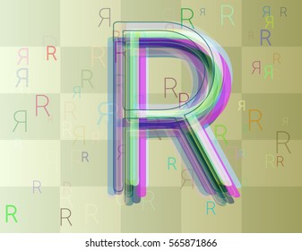 Alphabet R idea texture