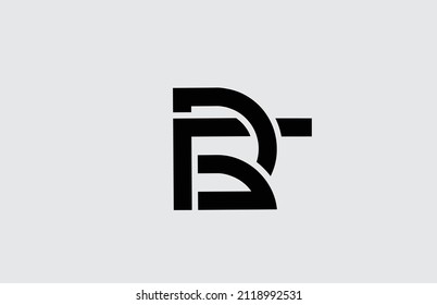alphabet R letter logo icon with line design. Black and white template for business and company