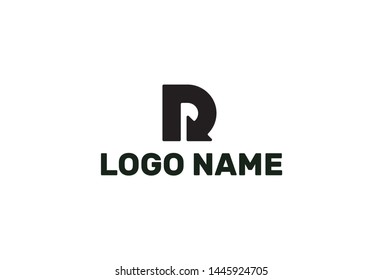 Alphabet R logo design. Isolated on white background. 