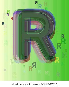 Alphabet R pattern elements