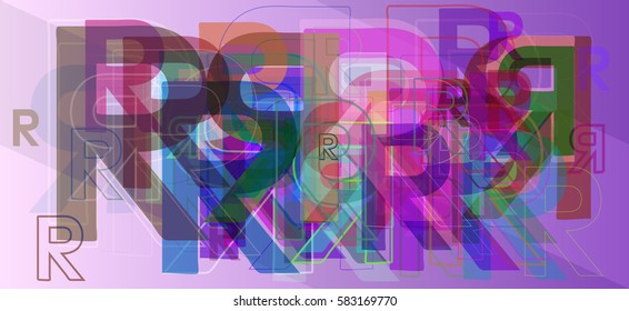 Alphabet R template background