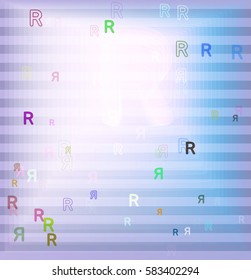 Alphabet R template vector