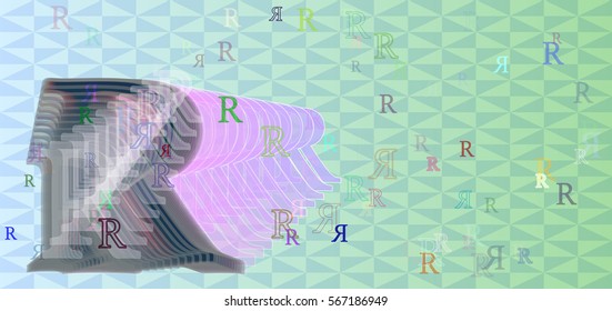Alphabet R texture design