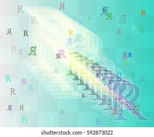 Alphabet R texture design