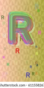 Alphabet R texture icon