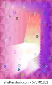 Alphabet R texture pattern