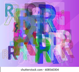 Alphabet R vector elements