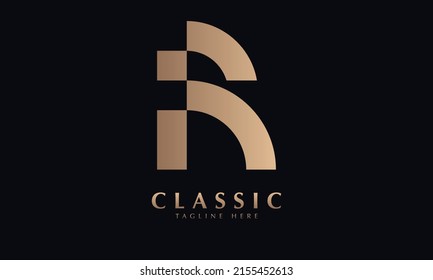 Alphabet R Vector monogram icon logo template