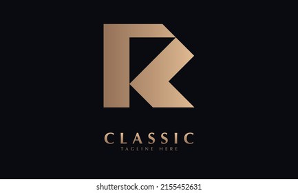 Alphabet R Vector monogram icon logo template