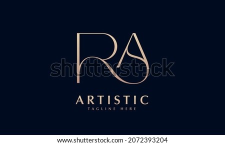 Alphabet RA or AR illustration monogram vector logo template Stock foto © 
