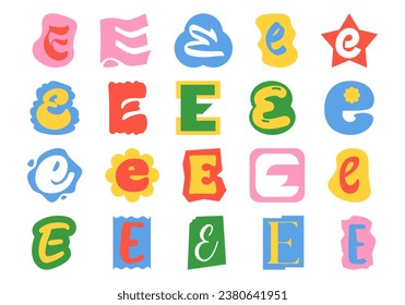 Alphabet Ransom Note E Set