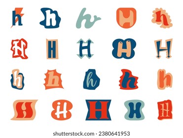 Alphabet Ransom Note H Set