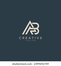 Alphabet RB BR letter modern monogram style logo vector element.