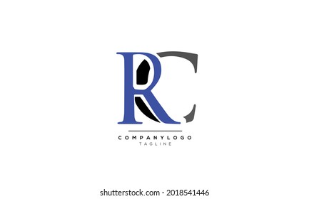 Alphabet RC CR Initial Letter Monogram Icon Logo vector illustration abstract  web character logotype 
initials icon badge business brand