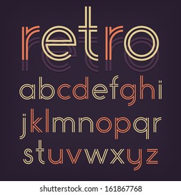 Alphabet in retro style, vintage typography