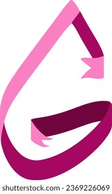 an alphabet with a ribbon theme