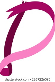 an alphabet with a ribbon theme