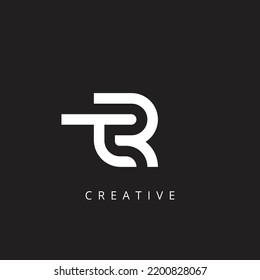 Alphabet RT, TR letter logo design template vector illustration.
