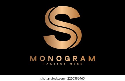 Alphabet S abstract monogram vector logo template