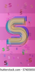 Alphabet S art template