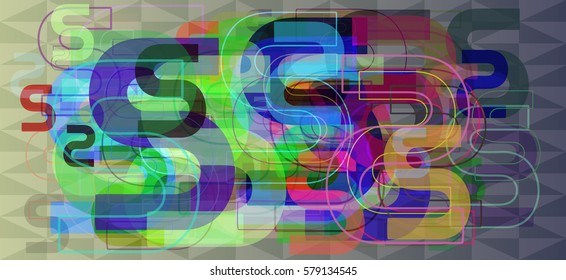 Alphabet S art template