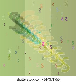 Alphabet S background template