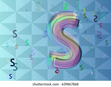 Alphabet S background template