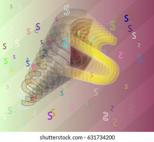 Alphabet S elements background