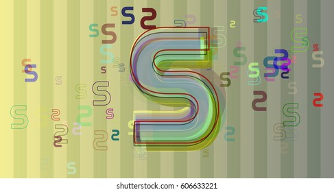 Alphabet S elements texture