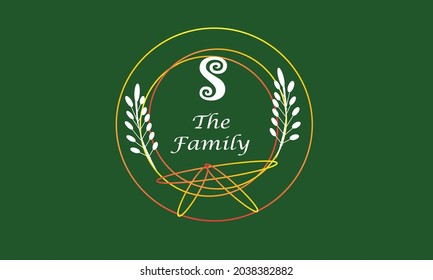 Alphabet S Family Sing With Floral Wreath Frame-SVG svg
