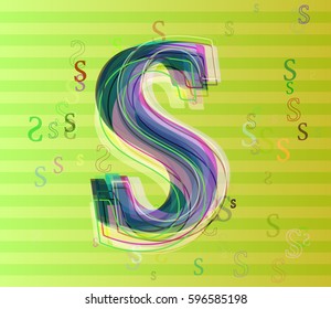 Alphabet S icon vector