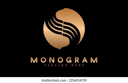 Alphabet S letter abstract monogram vector logo template
