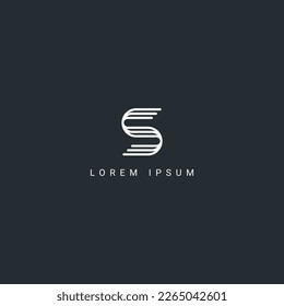 Alphabet S letter simple classy style logo design vector template.