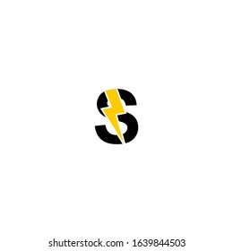 Alphabet s letter vector logo Flash icon sign design template