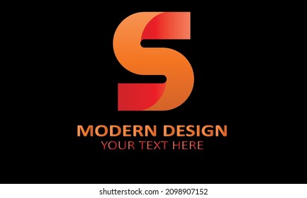 Alphabet s modern shape abstract monogram vector logo template
