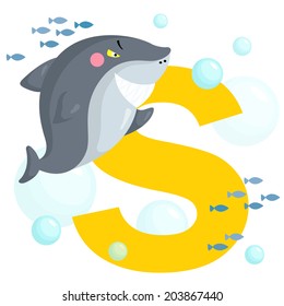Alphabet S for Shark