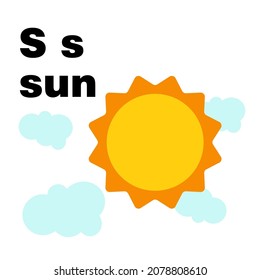 Alphabet S, S for Sun.