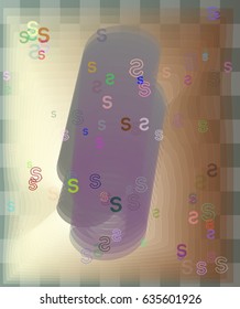 Alphabet S template background