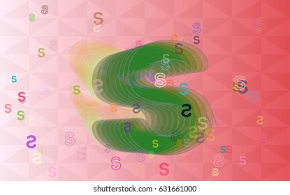 Alphabet S template icon