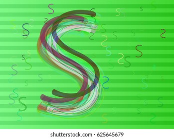 Alphabet S texture template