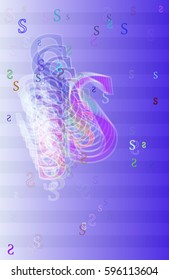 Alphabet S vector background