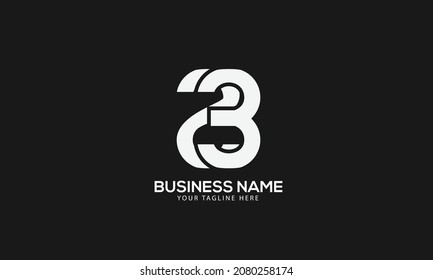 Alphabet SB or BS eye catching abstract love heart vector logo