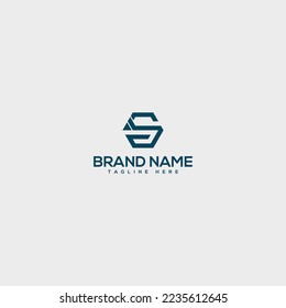 Alphabet SB, BS, S, B letter logo design template vector illustration.