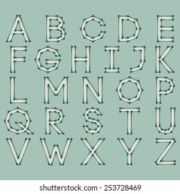 Alphabet science. Vector design.