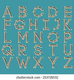 Alphabet science. Vector design.