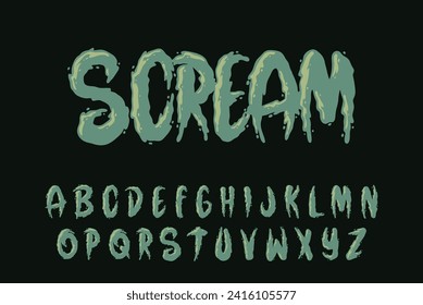 Alphabet Scream Splash Font Type Vector