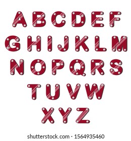 

alphabet with screw. vector illustration