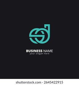 Alphabet SD DS Letter Combination Logo, Stylish Corporate Symbol.