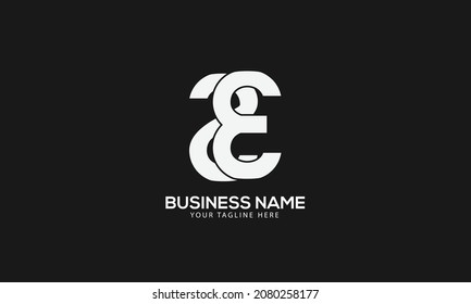 Alphabet SE or ES abstract monogram letter vector logo